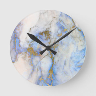 marble texture round clock