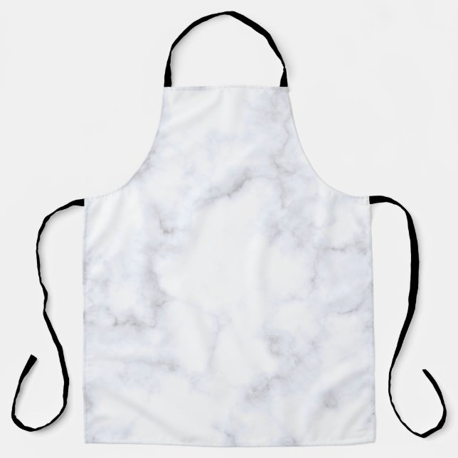 Marble texture white pattern apron (Front)