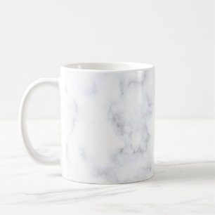 Marble texture white pattern coffee mug