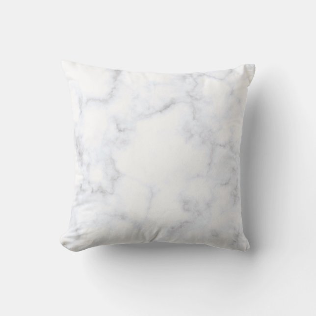 Marble texture white pattern cushion (Front)