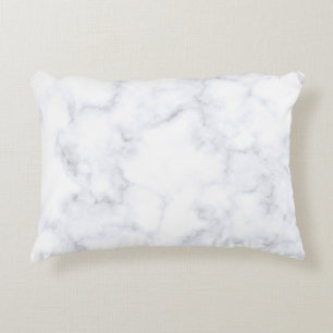 Marble texture white pattern decorative cushion