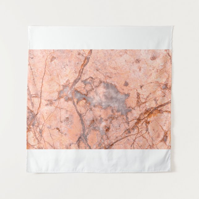 Marble texture white pattern tapestry (Front)