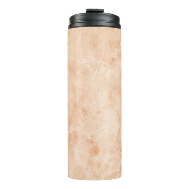 Marble texture white pattern thermal tumbler (Front)