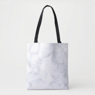 Marble texture white pattern tote bag