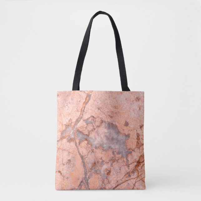 Marble texture white pattern tote bag (Front)