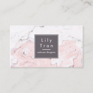 Marble Watercolor Business Card