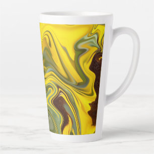 Marble Waves Yellow Digital Paper-55448 Latte Mug