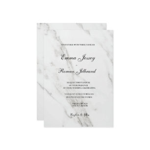 marble wedding minimalist chic elegant invitation