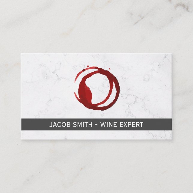 Marble|  Wine Tasting | Wine Stain Business Card (Front)