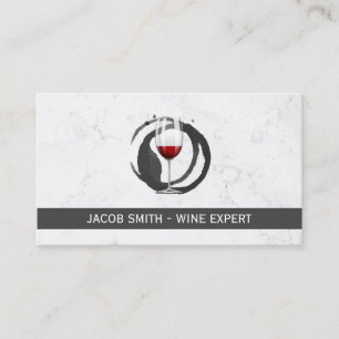Marble Wine Tasting Wine Stain Winery Business Card
