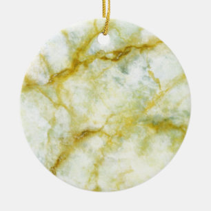 Marble with Yellow Threads Ceramic Tree Decoration