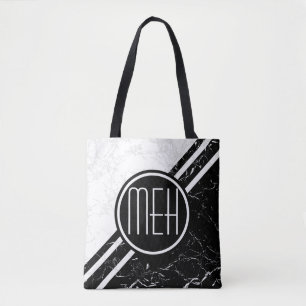 Marbled 2Tone BW1 Monogram Tote Bag