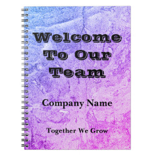 Marbled Abstract Modern Welcome to Our Team Notebook