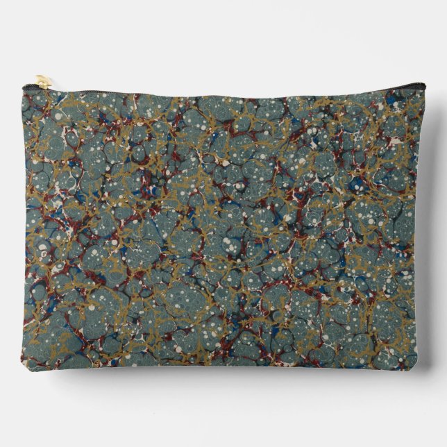 Marbled Abstract Painting Accessory Pouch (Front)