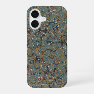 Marbled Abstract Painting iPhone 16 Case