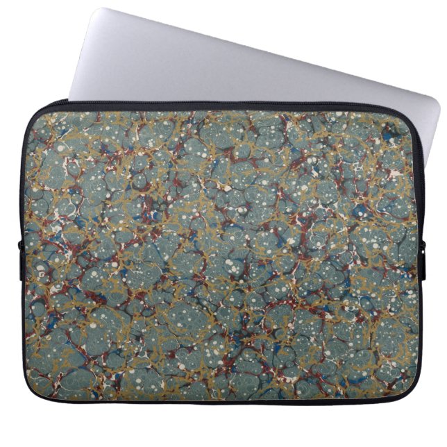 Marbled Abstract Painting Laptop Sleeve (Front)