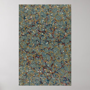 Marbled Abstract Painting Poster