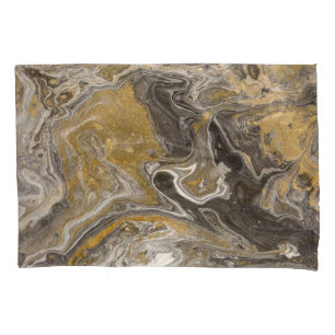 Marbled acrylic, nature-inspired texture. pillowcase