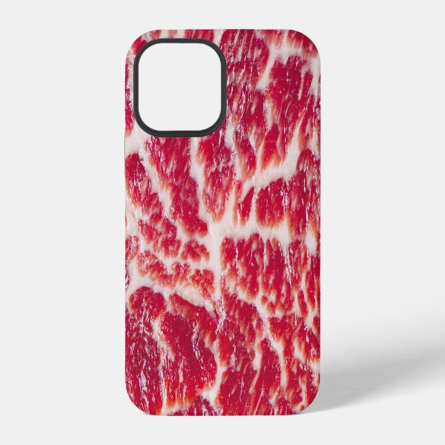 Marbled Beef Steak Texture Closeup iPhone Case (Back)
