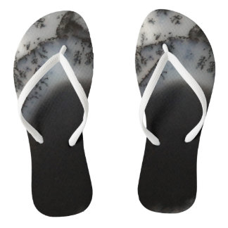 Marbled Black Agate, Cool Natural Stone Unique Thongs