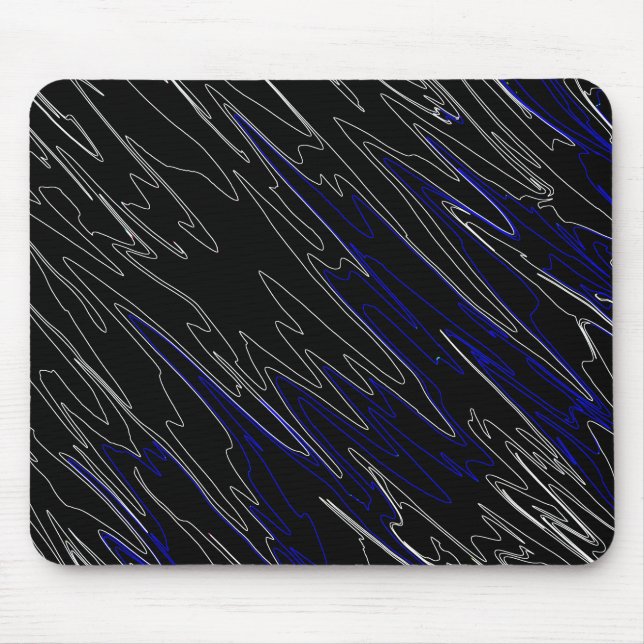 Marbled Black Blue Mouse Pad (Front)