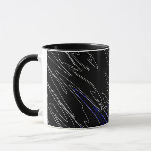 Marbled Black Blue Mug