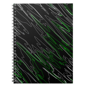 Marbled Black Green Notebook