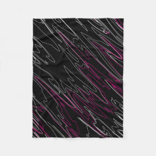 Marbled Black Pink Fleece Blanket