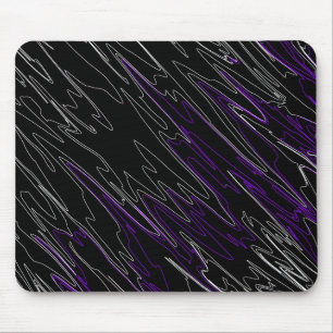 Marbled Black Purple Mouse Pad