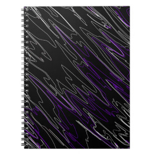 Marbled Black Purple Notebook