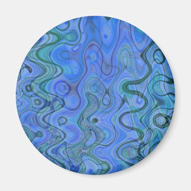 Marbled Blue Waters Magnet (Front)