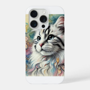 Marbled Cat 100724AREF106 - Watercolor iPhone 15 Pro Case