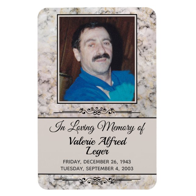 Marbled Custom Memorial Keepsakes Magnet (Vertical)