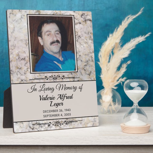 Marbled Custom Memorial Keepsakes Plaque (Side)
