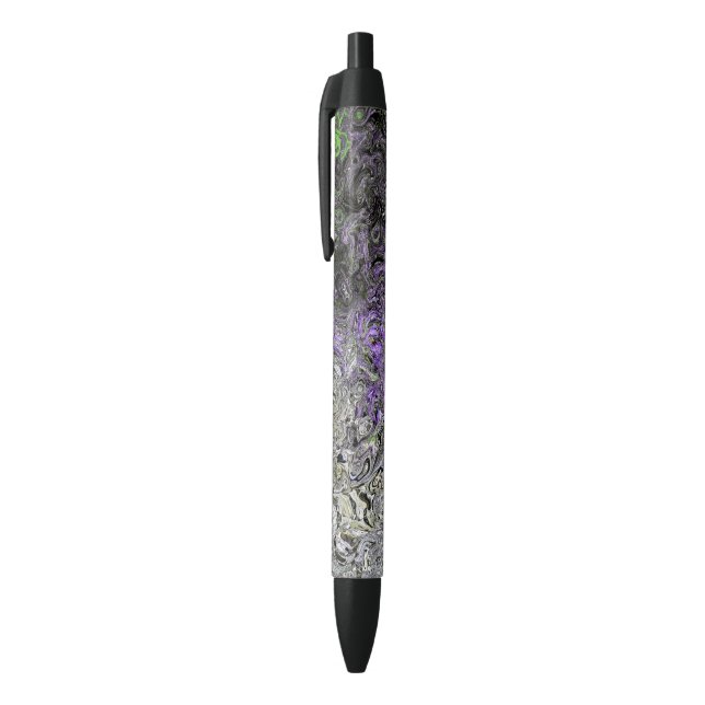Marbled Effect/Digital Effects/black,green, purple Black Ink Pen (Top (Vertical))