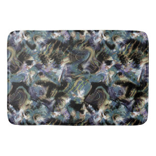Marbled fish bath mat