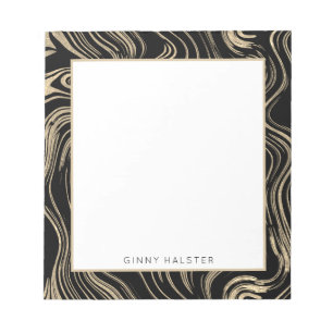 Marbled Gold Personalised Notepad 5.5" x 6"