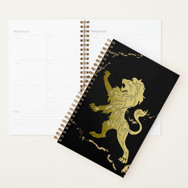 Marbled Golden Royal Lion   Planner (Display)