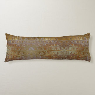 Marbled Golden Wet Cedar Art Pattern Pillow