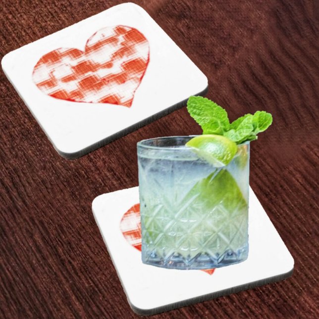 Marbled Heart Coaster (These Marbled Heart Beverage Coasters, make a Nice gift!)