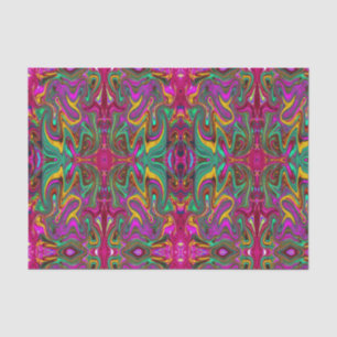 Marbled Hot Pink and Sea Foam Green Abstract Art Tissue Paper