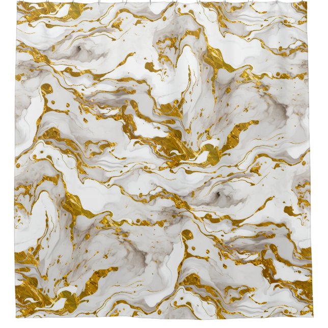 Marbled Mable Elegant Chic Shower Shower Curtain (Front)