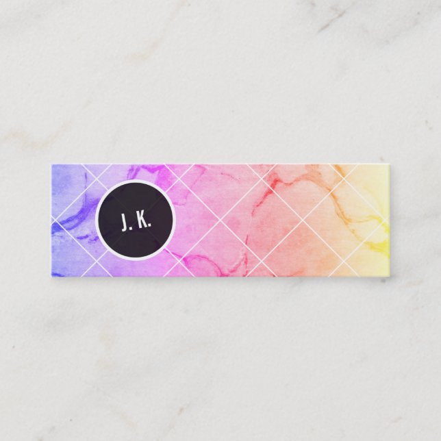 Marbled Mini Business Card (Front)