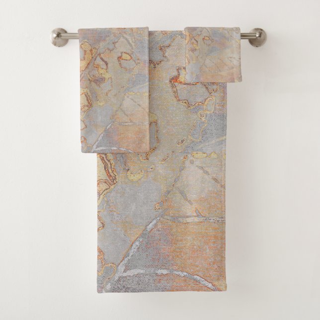 Marbled Myrtle Bath Towel Set (Insitu)