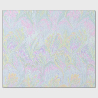 MARBLED PAPER,ABSTRACT PALE PINK 2 PEACOCK PATTERN WRAPPING PAPER