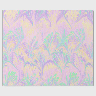 MARBLED PAPER,ABSTRACT PALE PINK PEACOCK PATTERN WRAPPING PAPER