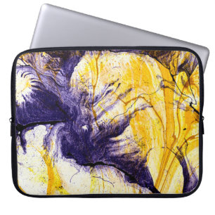 Marbled paper art background, with bright and pret laptop sleeve