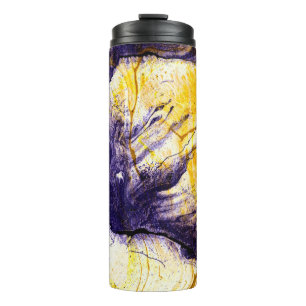 Marbled paper art background, with bright and pret thermal tumbler