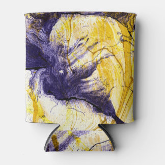 Marbled Paper: Bright Acrylic Art Can Cooler