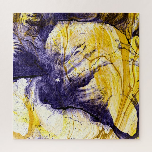 Marbled Paper: Bright Acrylic Art Jigsaw Puzzle (Vertical)